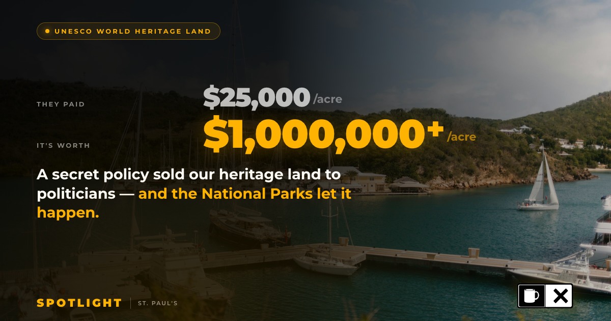 End the Sale of Public Heritage Land to Politicians